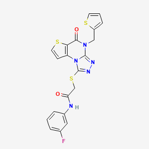 N-(3-fluorophenyl)-2-((5-oxo-4-(thiophen-2-ylmethyl)-4,5-dihydrothieno[2,3-e][1,2,4]triazolo[4,3-a]pyrimidin-1-yl)thio)acetamide