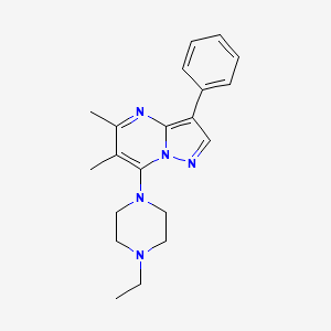 7-(4-Ethylpiperazin-1-yl)-5,6-dimethyl-3-phenylpyrazolo[1,5-a]pyrimidine