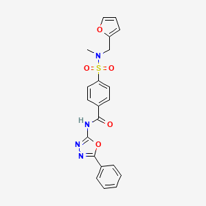 4-(N-(furan-2-ylmethyl)-N-methylsulfamoyl)-N-(5-phenyl-1,3,4-oxadiazol-2-yl)benzamide