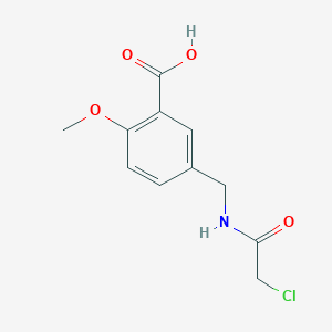 molecular formula C11H12ClNO4 B2793188 5-[(2-Chloro-acetylamino)-methyl]-2-methoxy-benzoic acid CAS No. 565201-69-6