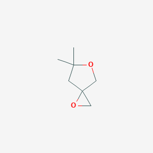 molecular formula C7H12O2 B2793189 5,5-Dimethyl-1,6-dioxaspiro[2.4]heptane CAS No. 1935234-28-8