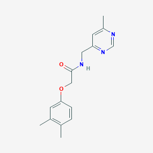 molecular formula C16H19N3O2 B2793191 2-(3,4-dimethylphenoxy)-N-((6-methylpyrimidin-4-yl)methyl)acetamide CAS No. 2189498-23-3