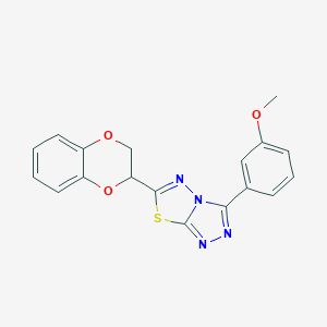 3-[6-(2,3-Dihydro-1,4-benzodioxin-2-yl)[1,2,4]triazolo[3,4-b][1,3,4]thiadiazol-3-yl]phenyl methyl ether