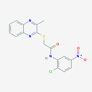 N-(2-chloro-5-nitrophenyl)-2-((3-methylquinoxalin-2-yl)thio)acetamide
