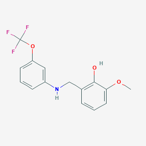 2-Methoxy-6-({[3-(trifluoromethoxy)phenyl]amino}methyl)phenol