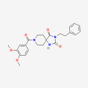 8-(3,4-dimethoxybenzoyl)-3-(2-phenylethyl)-1,3,8-triazaspiro[4.5]decane-2,4-dione