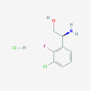 molecular formula C8H10Cl2FNO B2793212 (S)-2-amino-2-(3-chloro-2-fluorophenyl)ethanol hydrochloride CAS No. 1391506-22-1