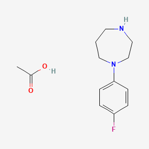 molecular formula C13H19FN2O2 B2793215 1-(4-Fluorophenyl)-1,4-diazepane acetate CAS No. 1185510-73-9