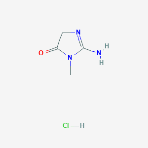 molecular formula C4H8ClN3O B2793224 2-Imino-3-methylimidazolidin-4-one hydrochloride CAS No. 257869-50-4