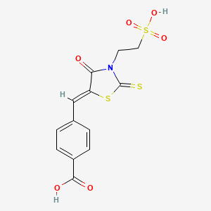 (Z)-4-((4-oxo-3-(2-sulfoethyl)-2-thioxothiazolidin-5-ylidene)methyl)benzoic acid