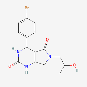 4-(4-bromophenyl)-6-(2-hydroxypropyl)-3,4,6,7-tetrahydro-1H-pyrrolo[3,4-d]pyrimidine-2,5-dione