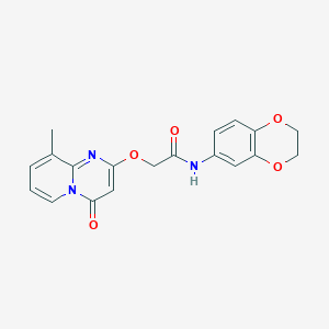 N-(2,3-dihydrobenzo[b][1,4]dioxin-6-yl)-2-((9-methyl-4-oxo-4H-pyrido[1,2-a]pyrimidin-2-yl)oxy)acetamide