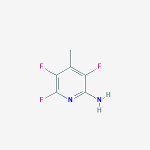 molecular formula C6H5F3N2 B2793243 3,5,6-Trifluoro-4-methylpyridin-2-amine CAS No. 16857-78-6