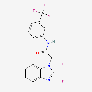 2-[2-(trifluoromethyl)-1H-1,3-benzimidazol-1-yl]-N-[3-(trifluoromethyl)phenyl]acetamide