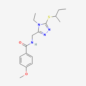 molecular formula C17H24N4O2S B2793251 N-((5-(sec-butylthio)-4-ethyl-4H-1,2,4-triazol-3-yl)methyl)-4-methoxybenzamide CAS No. 476449-08-8