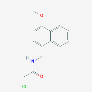 molecular formula C14H14ClNO2 B2793255 2-chloro-N-[(4-methoxy-1-naphthyl)methyl]acetamide CAS No. 861225-85-6