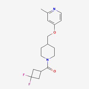molecular formula C17H22F2N2O2 B2793256 (3,3-Difluorocyclobutyl)-[4-[(2-methylpyridin-4-yl)oxymethyl]piperidin-1-yl]methanone CAS No. 2380060-83-1