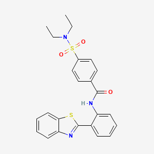 molecular formula C24H23N3O3S2 B2793265 N-[2-(1,3-benzothiazol-2-yl)phenyl]-4-(diethylsulfamoyl)benzamide CAS No. 313223-46-0