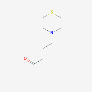 molecular formula C9H17NOS B2793269 5-Thiomorpholin-4-ylpentan-2-one CAS No. 1247226-15-8