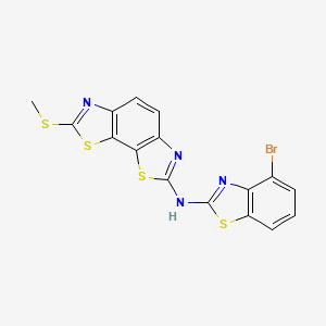 molecular formula C16H9BrN4S4 B2793274 N-(4-bromobenzo[d]thiazol-2-yl)-7-(methylthio)benzo[1,2-d:4,3-d']bis(thiazole)-2-amine CAS No. 1286703-16-9