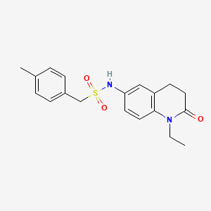 molecular formula C19H22N2O3S B2793287 N-(1-ethyl-2-oxo-1,2,3,4-tetrahydroquinolin-6-yl)-1-(4-methylphenyl)methanesulfonamide CAS No. 922105-58-6