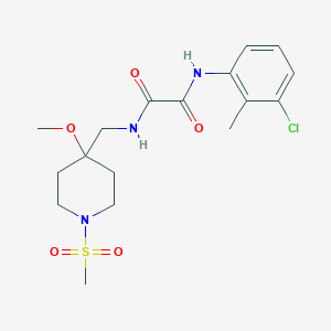 N'-(3-chloro-2-methylphenyl)-N-[(1-methanesulfonyl-4-methoxypiperidin-4-yl)methyl]ethanediamide