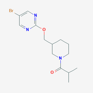 1-[3-[(5-Bromopyrimidin-2-yl)oxymethyl]piperidin-1-yl]-2-methylpropan-1-one