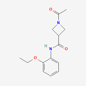 molecular formula C14H18N2O3 B2793299 1-acetyl-N-(2-ethoxyphenyl)azetidine-3-carboxamide CAS No. 1421452-90-5