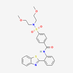 N-[2-(1,3-benzothiazol-2-yl)phenyl]-4-[bis(2-methoxyethyl)sulfamoyl]benzamide