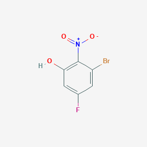 molecular formula C6H3BrFNO3 B2793309 3-Bromo-5-fluoro-2-nitrophenol CAS No. 1807155-63-0