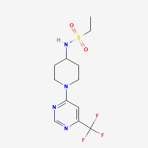 molecular formula C12H17F3N4O2S B2793311 N-(1-(6-(trifluoromethyl)pyrimidin-4-yl)piperidin-4-yl)ethanesulfonamide CAS No. 2034258-17-6