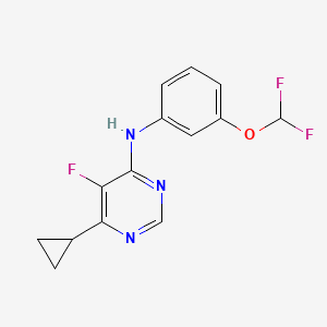 6-Cyclopropyl-N-[3-(difluoromethoxy)phenyl]-5-fluoropyrimidin-4-amine