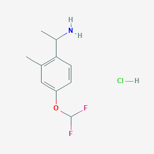 1-[4-(Difluoromethoxy)-2-methylphenyl]ethanamine;hydrochloride