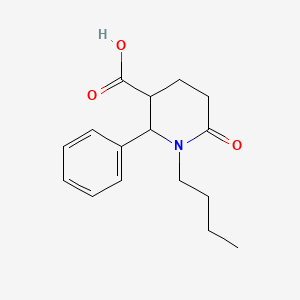 1-Butyl-6-oxo-2-phenyl-3-piperidinecarboxylic acid
