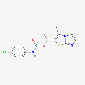 1-(3-methylimidazo[2,1-b][1,3]thiazol-2-yl)ethyl N-(4-chlorophenyl)carbamate