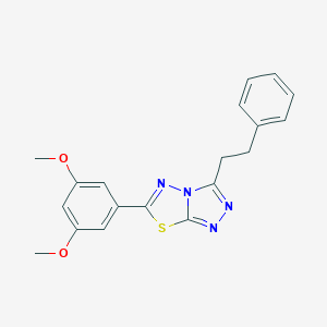 molecular formula C19H18N4O2S B279333 6-(3,5-Dimethoxyphenyl)-3-(2-phenylethyl)[1,2,4]triazolo[3,4-b][1,3,4]thiadiazole 