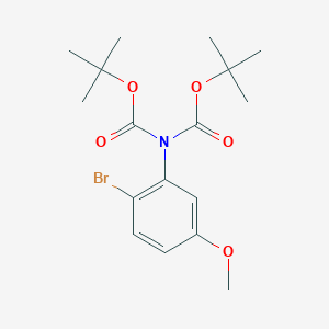 molecular formula C17H24BrNO5 B2793339 tert-Butyl N-(2-bromo-5-methoxyphenyl)-N-[(tert-butoxy)carbonyl]carbamate CAS No. 2365418-98-8