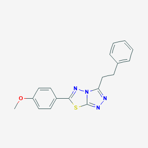 molecular formula C18H16N4OS B279334 6-(4-Methoxyphenyl)-3-(2-phenylethyl)[1,2,4]triazolo[3,4-b][1,3,4]thiadiazole 