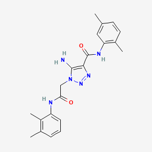 molecular formula C21H24N6O2 B2793340 5-amino-N-(2,5-dimethylphenyl)-1-{2-[(2,3-dimethylphenyl)amino]-2-oxoethyl}-1H-1,2,3-triazole-4-carboxamide CAS No. 894584-66-8