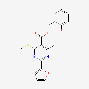 (2-Fluorophenyl)methyl 2-(furan-2-yl)-4-methyl-6-(methylsulfanyl)pyrimidine-5-carboxylate