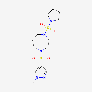 1-((1-methyl-1H-pyrazol-4-yl)sulfonyl)-4-(pyrrolidin-1-ylsulfonyl)-1,4-diazepane