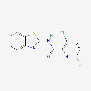 molecular formula C13H7Cl2N3OS B2793358 N-(1,3-benzothiazol-2-yl)-3,6-dichloropyridine-2-carboxamide CAS No. 796094-80-9