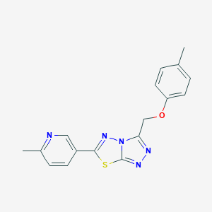 molecular formula C17H15N5OS B279336 4-Methylphenyl [6-(6-methyl-3-pyridinyl)[1,2,4]triazolo[3,4-b][1,3,4]thiadiazol-3-yl]methyl ether 