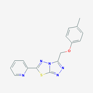 molecular formula C16H13N5OS B279337 4-Methylphenyl [6-(2-pyridinyl)[1,2,4]triazolo[3,4-b][1,3,4]thiadiazol-3-yl]methyl ether 