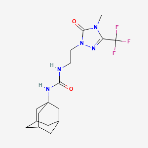 1-((3s,5s,7s)-adamantan-1-yl)-3-(2-(4-methyl-5-oxo-3-(trifluoromethyl)-4,5-dihydro-1H-1,2,4-triazol-1-yl)ethyl)urea