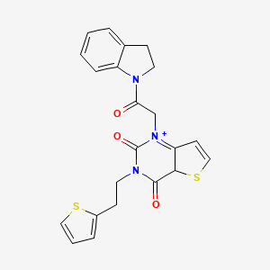 1-[2-(2,3-dihydro-1H-indol-1-yl)-2-oxoethyl]-3-[2-(thiophen-2-yl)ethyl]-1H,2H,3H,4H-thieno[3,2-d]pyrimidine-2,4-dione