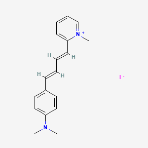 molecular formula C18H21IN2 B2793384 2-[(1E,3E)-4-[4-(dimethylamino)phenyl]buta-1,3-dien-1-yl]-1-methylpyridin-1-ium iodide CAS No. 139557-65-6