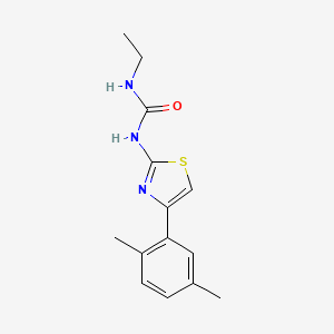 molecular formula C14H17N3OS B2793390 1-(4-(2,5-Dimethylphenyl)thiazol-2-yl)-3-ethylurea CAS No. 1208742-60-2