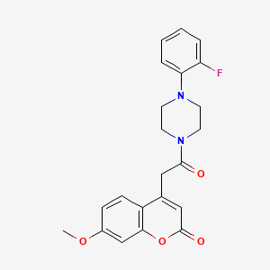 4-(2-(4-(2-fluorophenyl)piperazin-1-yl)-2-oxoethyl)-7-methoxy-2H-chromen-2-one