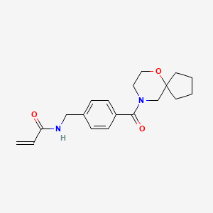 N-[[4-(6-Oxa-9-azaspiro[4.5]decane-9-carbonyl)phenyl]methyl]prop-2-enamide